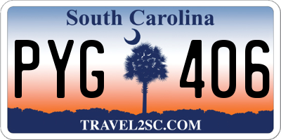 SC license plate PYG406