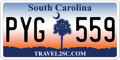 SC license plate PYG559
