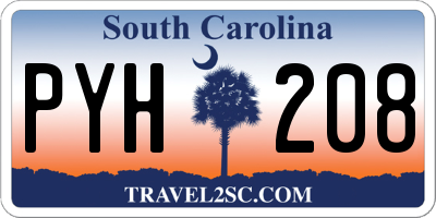 SC license plate PYH208