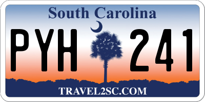 SC license plate PYH241