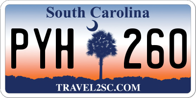 SC license plate PYH260
