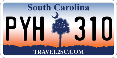 SC license plate PYH310