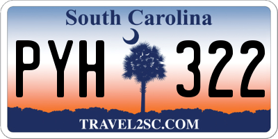 SC license plate PYH322