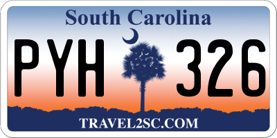 SC license plate PYH326