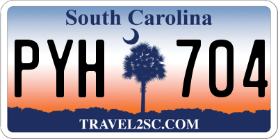 SC license plate PYH704