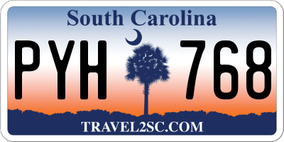 SC license plate PYH768