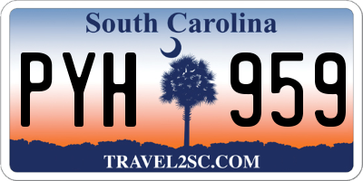 SC license plate PYH959