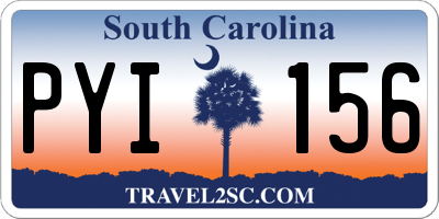 SC license plate PYI156