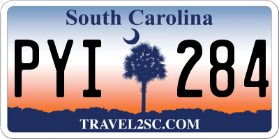 SC license plate PYI284