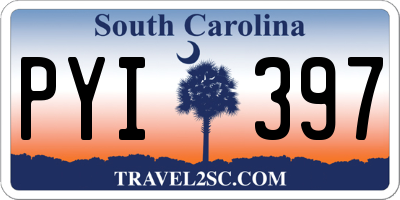 SC license plate PYI397