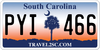 SC license plate PYI466
