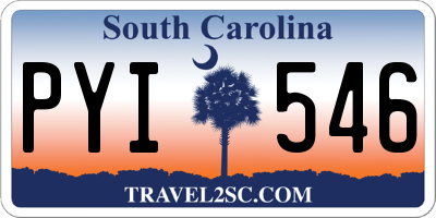 SC license plate PYI546