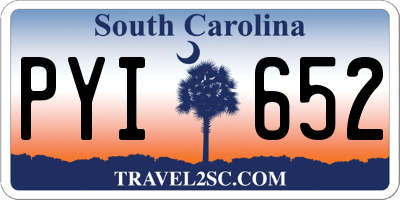 SC license plate PYI652