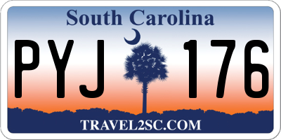 SC license plate PYJ176