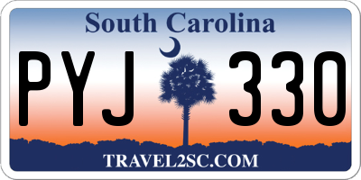 SC license plate PYJ330
