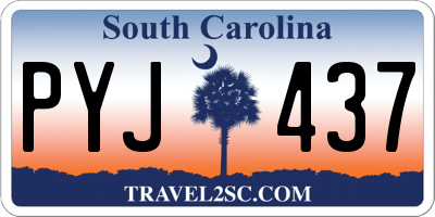 SC license plate PYJ437