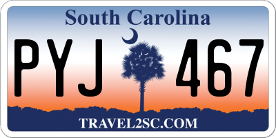 SC license plate PYJ467
