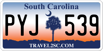SC license plate PYJ539