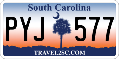 SC license plate PYJ577