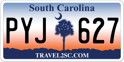 SC license plate PYJ627