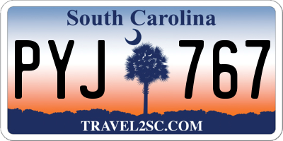 SC license plate PYJ767