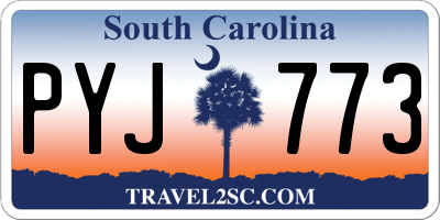 SC license plate PYJ773