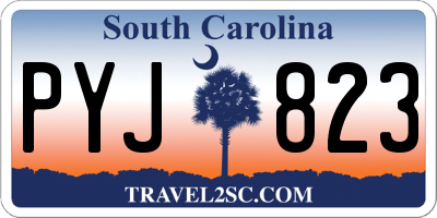 SC license plate PYJ823