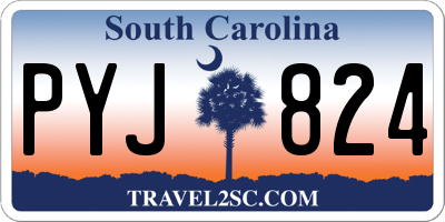 SC license plate PYJ824