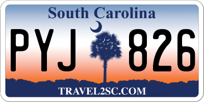SC license plate PYJ826
