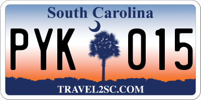 SC license plate PYK015