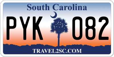 SC license plate PYK082