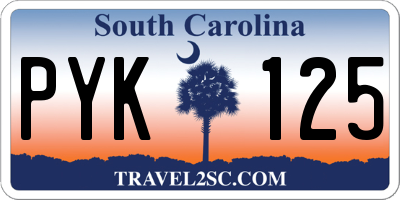 SC license plate PYK125