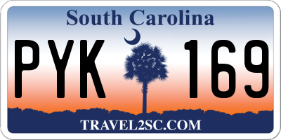 SC license plate PYK169