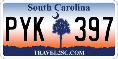SC license plate PYK397