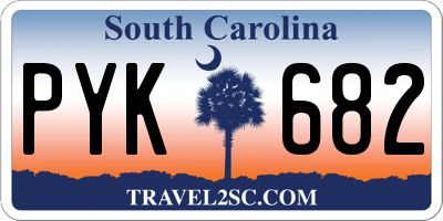 SC license plate PYK682