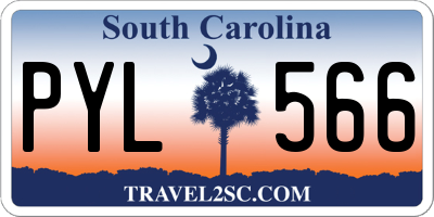 SC license plate PYL566