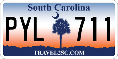 SC license plate PYL711