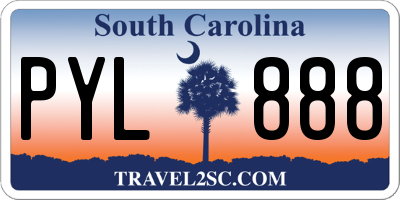 SC license plate PYL888