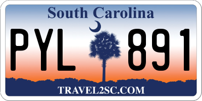 SC license plate PYL891