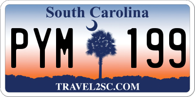 SC license plate PYM199