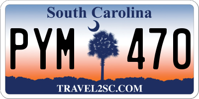 SC license plate PYM470
