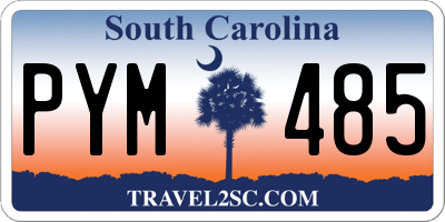 SC license plate PYM485