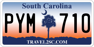 SC license plate PYM710