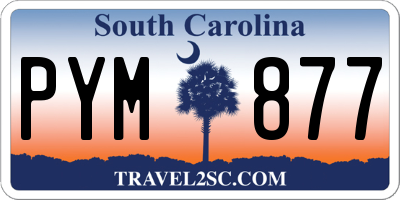 SC license plate PYM877