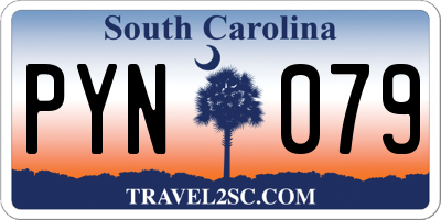 SC license plate PYN079