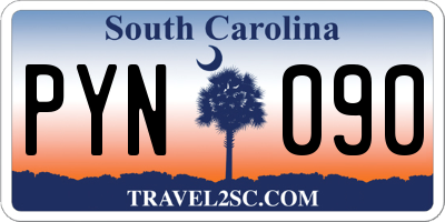 SC license plate PYN090