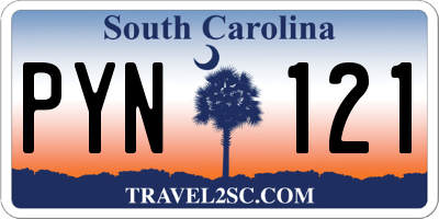 SC license plate PYN121