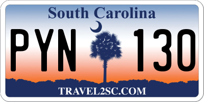 SC license plate PYN130