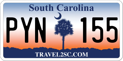 SC license plate PYN155