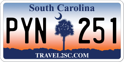 SC license plate PYN251